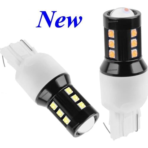 2PCS T20 W21W 7440 WY21W Super Bright 1200Lm LED Car Tail Brake Lamp Turn Signals Auto Rear Reverse Bulb Daytime Running Lights