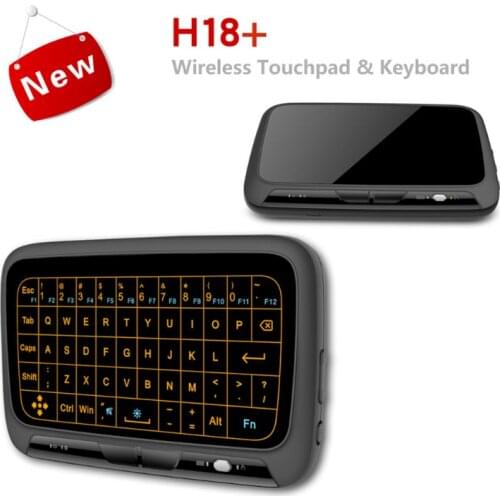 H18+H18 Plus 2.4GHz Mini Wireless Keyboard Full Touchpad Backlight Function Air Mouse Keyboards With Backlit For Android C26