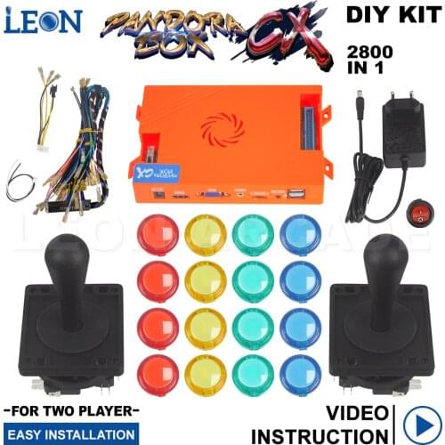 CRT Tekken 7 Pandora Box Wireless Transparent No Led Sanwa Buttons Pandora Box Cx American Style Dual Arcade Joystick 2800 In 1