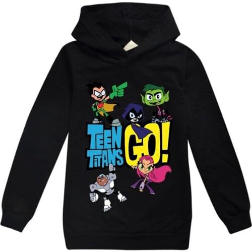 Kids Teen Titans GO Children Cartoo Hoodies Kids Spring Autumn Hooded Sweatshirt 2020 Boys Girls Fashion Sweater