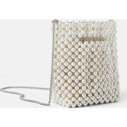 New Womens Bag Summer Pearl Mini Single Shoulder Slant Womens Bag
