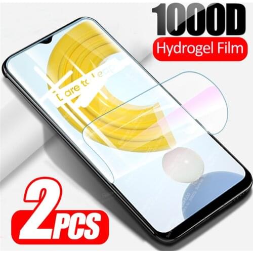 2pcs For Oppo Realme C21 Hydrogel Film RealmeC21 RMX3201 Realmy Realmi C 21 Curved Cover Protective Screen Protector Not Glass
