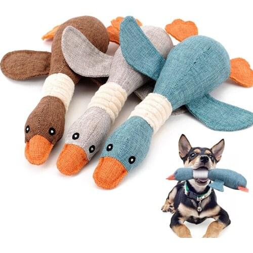 Dog Squeak Toys Wild Goose Sounds Toy Cleaning Teeth Puppy Dogs Chew Supplies Training 30cm Household Pet Dog Toys accessories