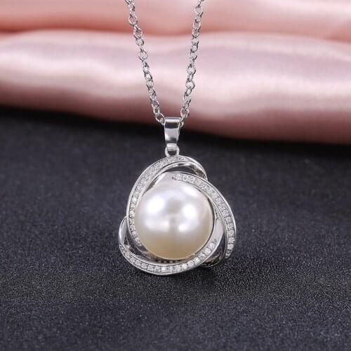 JK Delicate Simulated Pearl Pendant Necklaces Fashion for Wedding Engagement Party Fine Chain Necklace Women Jewelry Hot