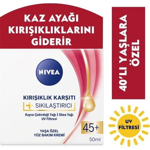 Nivea Wrinkle Anti + Firming 45 + Age-Specific Face Care Cream 50 ml