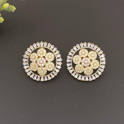 Lanyika Fashion Jewelry Hopeful Sunflower Micro Plated Earrings For Women Wedding Banquet Daily Popular Best Gifts
