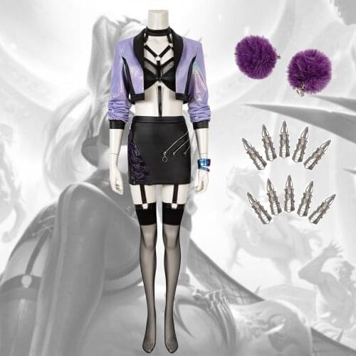 LOL KDA 2020 S10 Evelynn Cosplay Costume Customized LOL Finals Evelynn Cosplay Carnival Halloween Costume