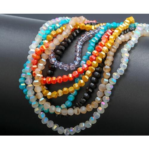 MEIBEADS 1string Colorful 3mm Loose Spacers Beads Necklaces Fit Women Diy Beads Bracelet Pendants Necklaces Jewelry