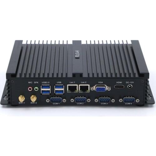 Dual Lan I5 Mini PC Windows 10 Intel Core i5 3317U Max 8GB Memory Fanless Industrial Computer With 4 RS232 COM