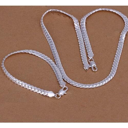 Jewelry set, fashion set 5Mm Flat /ckaalbha cuxalmea LKNSPCS085