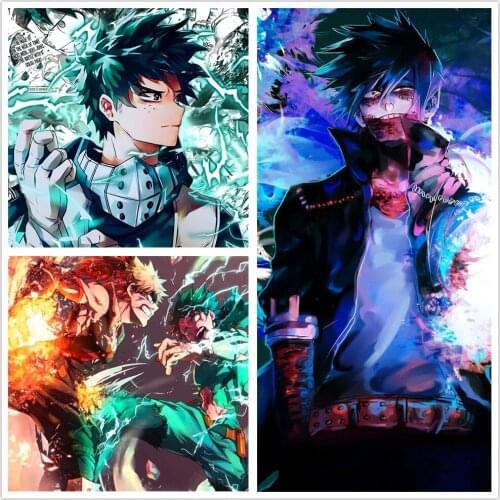 Nordic My Hero Academia Anime Canvas Painting Wall Art Boku No Hero Academia Poster HD Printed Pictures Living Room Home Decor