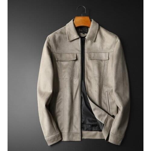 New mens leather jacket 2021 new mens motorcycle clothing color-blocking PU jacket with the same paragraph plus velvet leather