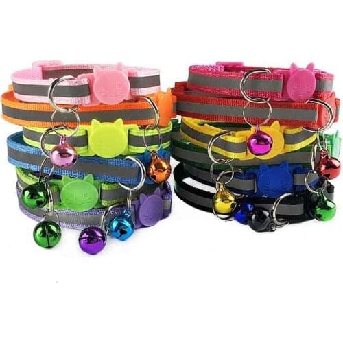 Puppy Halsband Kitten Collar Collari Gatti For Cats Collar With Bell Nylon Ribbon Neck Strap 1.0cm 19-32cm Chihuahua