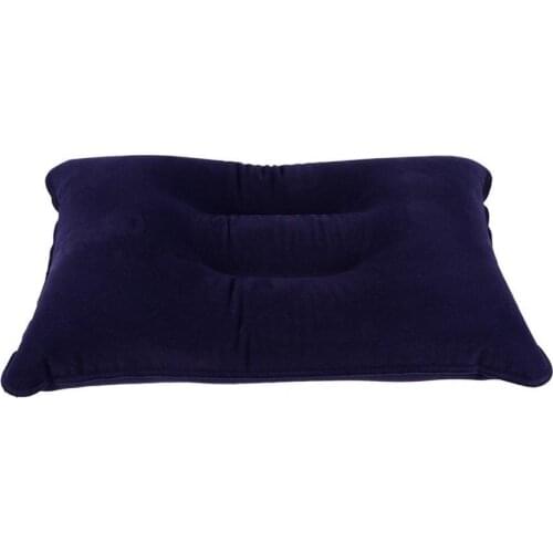 Outdoor Camping Inflatable Pillow PVC Comfortable Travel Air Pillow Thicken Suede Camping Tent Sleeping Pillow