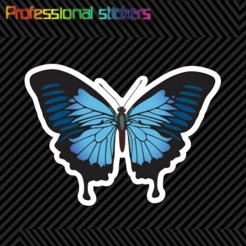 Papilo Ulysses Butterfly Sticker Die Cut Vinyl Blue Emperor Beauty Butterflies Stickers for Cars, Bicycles, Laptops, Motos