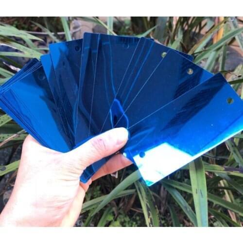 Sewing supplies 50 * 100 mm double hole sapphire blue rectangular bead piece square Sequin square hanging piece wedding site
