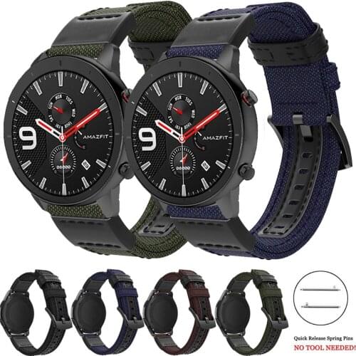 20mm 22mm Watchband for Samsung galaxy watch 46mm Watch Strap For Galaxy watch 3 For Galaxy Watch Active2 Nylon Watch Band