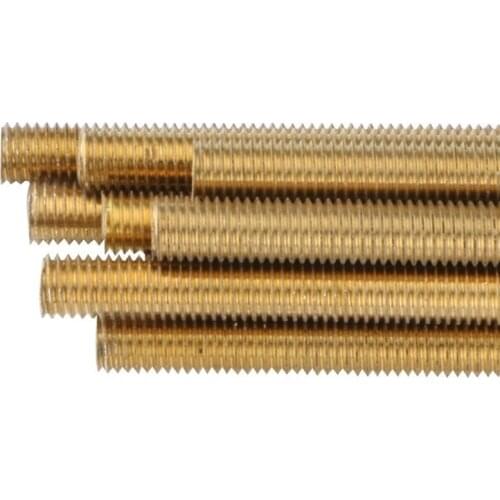 Thread Rod M2/M2.5/M3/M4/M5/M6/M8/M10/M12 Length 250mm Long Brass Metric Bolt Full Thread Shaft Rod Bar Studs