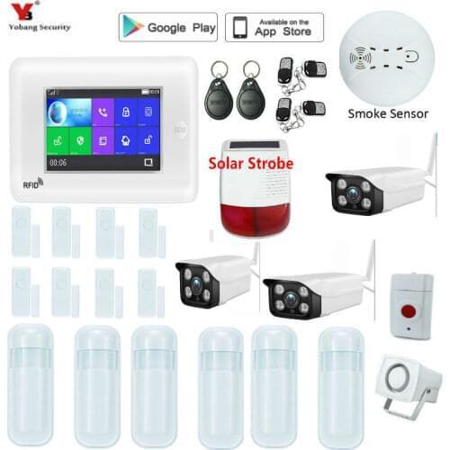 433MHz LCD Display Door Sensor PIR Motion Sensor Security Alarm System Wireless wifi GSM Auto-dial Alarm Security System