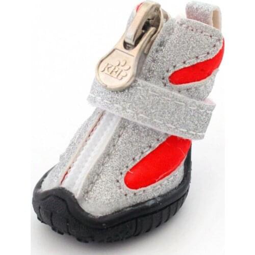 Waterproof Winter Dog Shoes Anti-slip Snow Pet Boots Paw Protector For Small Medium Dogs With Zipper Velcro Dog Shoes