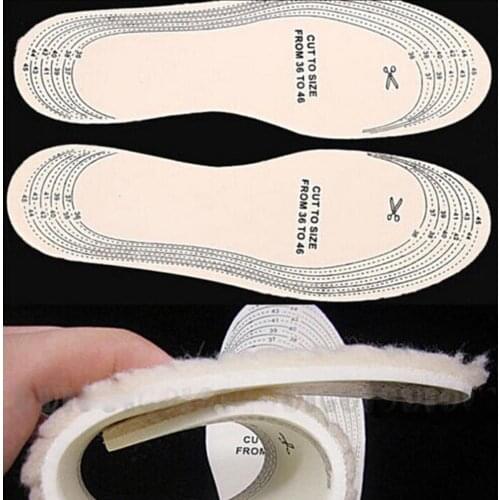 Winter Wool Warm Heated Insoles Thermal Thickened Warm Keeping Shoes Pad For Men And Women insole