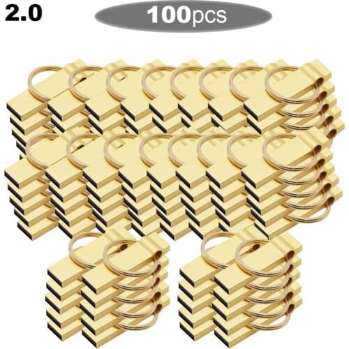 100pcs free logo USB 2.0 Flash Drive 4gb 8gb 16g pendrive 32GB 64G 128G Pen drive waterproof metal usb menory stick gift for PC
