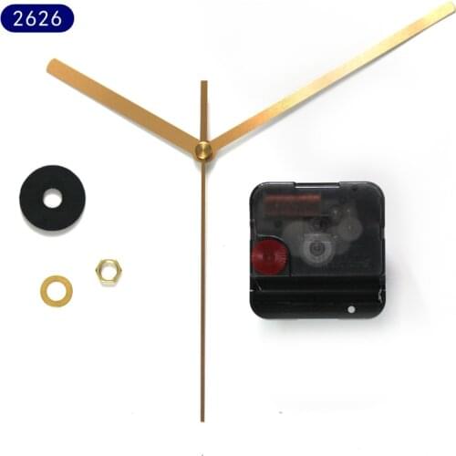 12888 Quartz Movement 6mm Screw axis length Plastic Sweep Movement With 2626# gold Hands Clock Accessory DIY Clock Kits