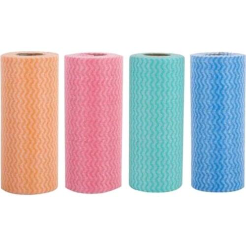 4 Roll of 200 Disposable Cleaning Cloth,Reusable Kitchen Towel,Tableware Cloth,Non-Woven Cloth,Multi-Purpose Manual Wipe