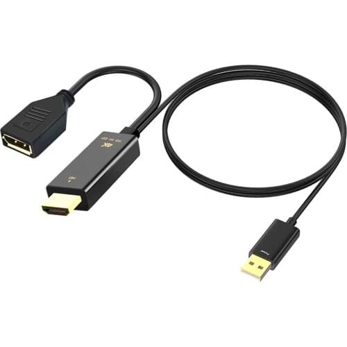 HDMI-compatible To DisplayPort Adapter With USB Power Cable Creation 4K X 2K @ 60Hz Male To DP Female Adapter Converter