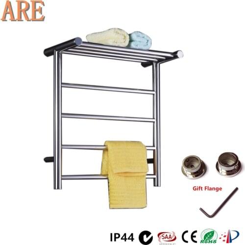 Free Shipping Fashion Stainless Steel Electric Wall Mounted Towel Warmer ,Bathroom Accessories Racks,Heated Towel Rail TW-RD15