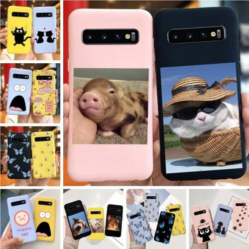 For Samsung S10 Plus Case lovely Printed Silicone Phone Cover For Samsung Galaxy S10 S10e S 10 10e S10Plus Back Cases Bumper