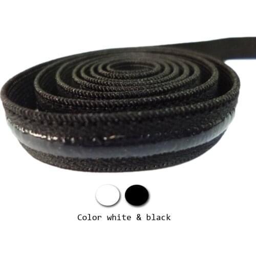 12mm color black or white Silicone Backed Gripper Elastic crafting & sewing webbing for bra lingerie prom dress girdle clothing