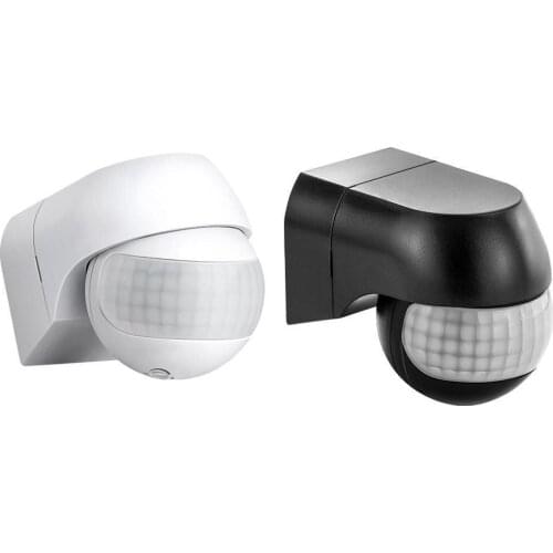 New 1Pcs Motion Sensor 110v~230v Motion Detector Automatic Infrared Timer Light PIR Switch Outdoor Degree 180 Rotating Sens E9I6