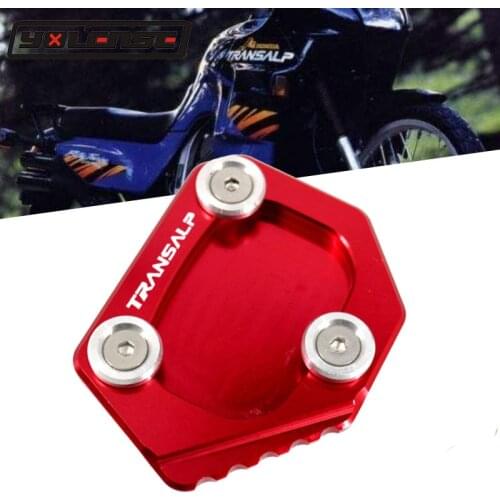 For HONDA XLV 600 650 700 TRANSALP / DOMINATOR NX 650 / FMX 650 CNC Kickstand Foot Side Stand Extension Pad Support Plate