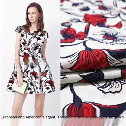 Elegant three-dimensional embossed yarn-dyed jacquard fabric, sewing fabric factory shop is not out of stock