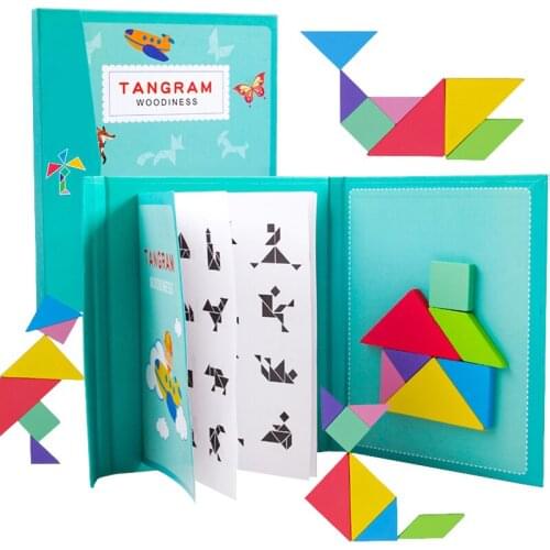 Early Childhood Education Creative Magnetic Wooden Puzzle Toy Magnetic Puzzle Color Cognition Educational Toys For Children Gift