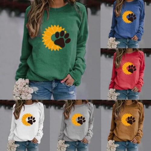 Indie Aesthetic Tops For Womens Casual Fashionable Loose O-neck Printed Long Sleeve Simplicity Tops T-shir Female Shirt For Lady