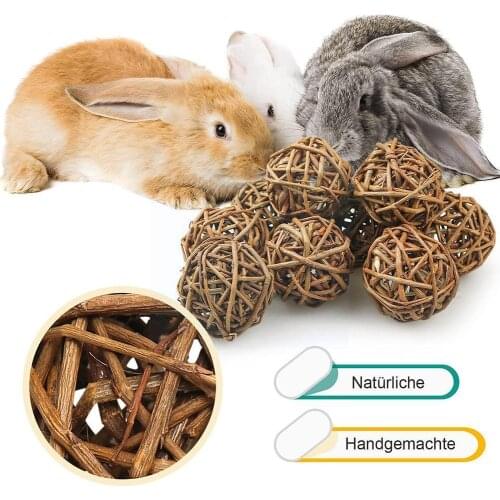 Willow Balls Chew Toy Rattan Wicker Cane Colorful Pet Rattan Cat Animal Kitten Interactive Sound Ball Chew Bite Toy Playing