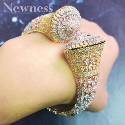 Newness Luxury Ball African Bangle Ring Sets Fashion Dubai Bridal Jewelry Sets For Women Wedding brincos para as mulheres