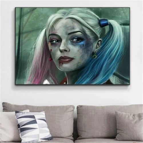 Colorful Modern Watercolor Graffiti Art Girl Portrait Painting Canvas Painting Posters and Prints Wall Art Pictures Home Decor