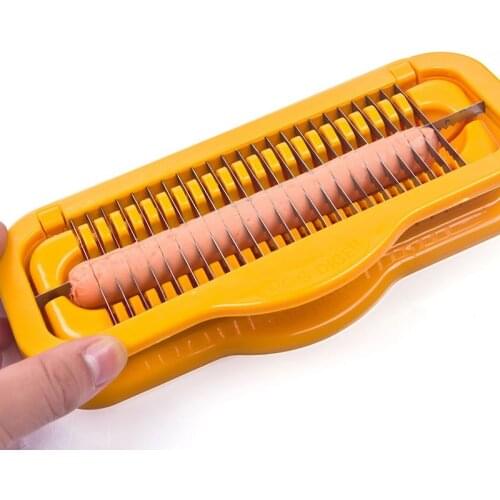 Multi Purpose Hot Dog Sausage Cutter, Egg Slicer for Hard Boiled Eggs, Kitchen Fruit Banana Cutter Cheese Slicer