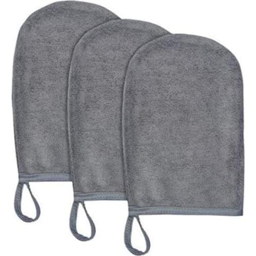 Reusable Microfiber Face Cleansing Gloves Facial Cloths Pads Makeup Remover Cloth Glove 11cmx17cm SN1109