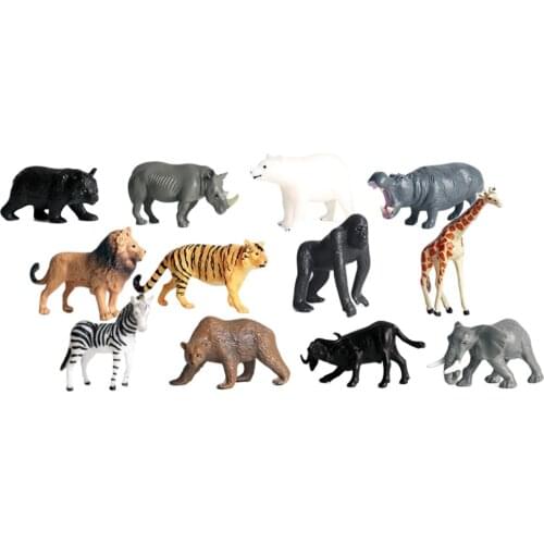 12x Simulation Nature PVC Animal Model Kids Preschool Early Learning Toys