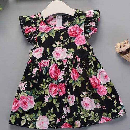 Baby Clothing Baby Girls Dresses 2020 Summer New Baby Girl Female Cotton Dress Baby Cotton Floral Princess Tutu Dresses