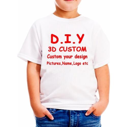 OGKB Customized 3D Print T-shirt For Children Personalized Birthday T-shirts Designed For Yourself Boy And Girl Clothes DIY