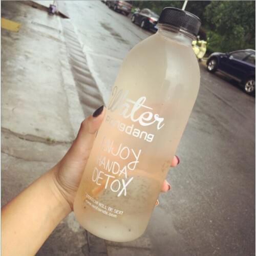 Hot Sale Creative Fashion 1000ml 600ml Plastic Bottles My Lemon Transparent Outdoor Sport Water Bottle