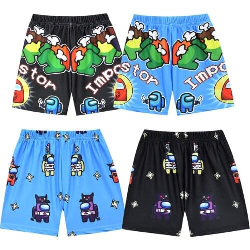 Hot Sale Among Us Swimming Cartoon Trunks For Boys Childrens Swimwear Kids Beachwear Cosplay Swimsuit Boys Bathing Suit 5-14Y