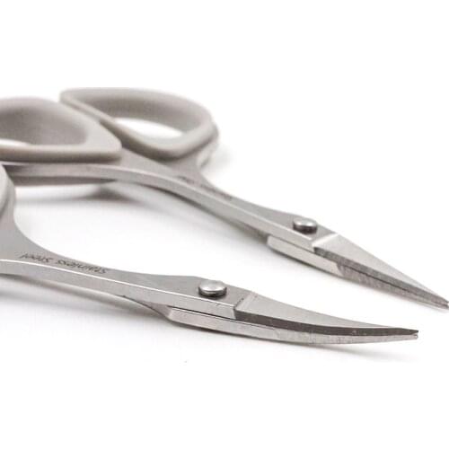 Professional Eyebrow Scissors Trimmer Straight Head and Curved Head for Volume Eyelash Extension High Quality Makeup Tool