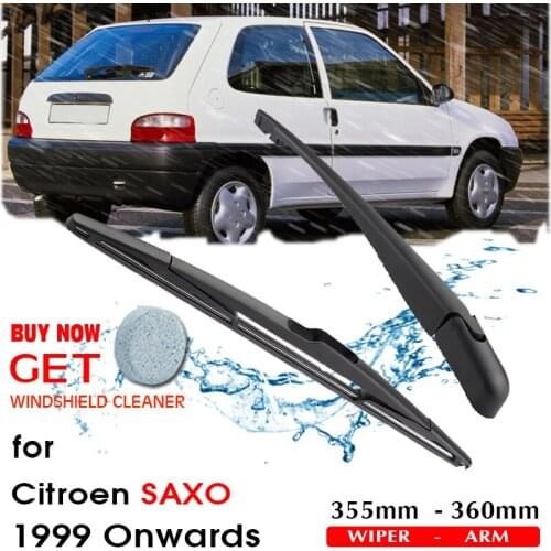 Car Wiper Blade Rear Back Window Windscreen Windshield Wipers Auto Accessories For Citroen SAXO Hatchback 355mm 1999 Onwards
