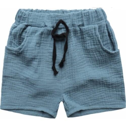 Fashion Boy Clothes Girls Pants Kids Summer Trousers Children Pants for Baby Boys Shorts beach cheap solid linen 90~130